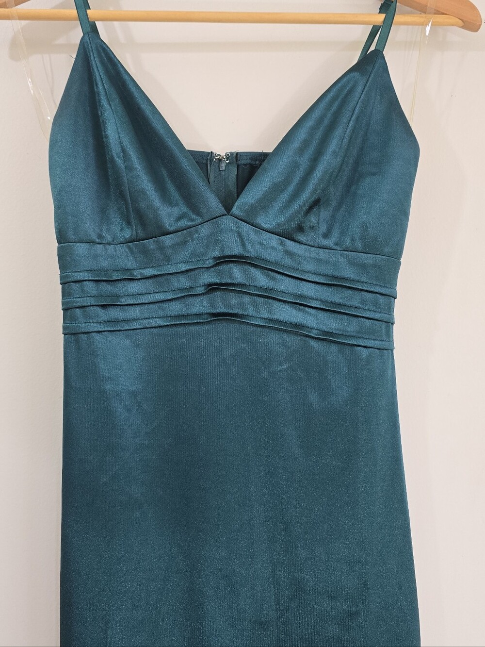 Windsor Teal Green Satin Party Party Dress Size S Hoco Dress - Picture 5 of 6